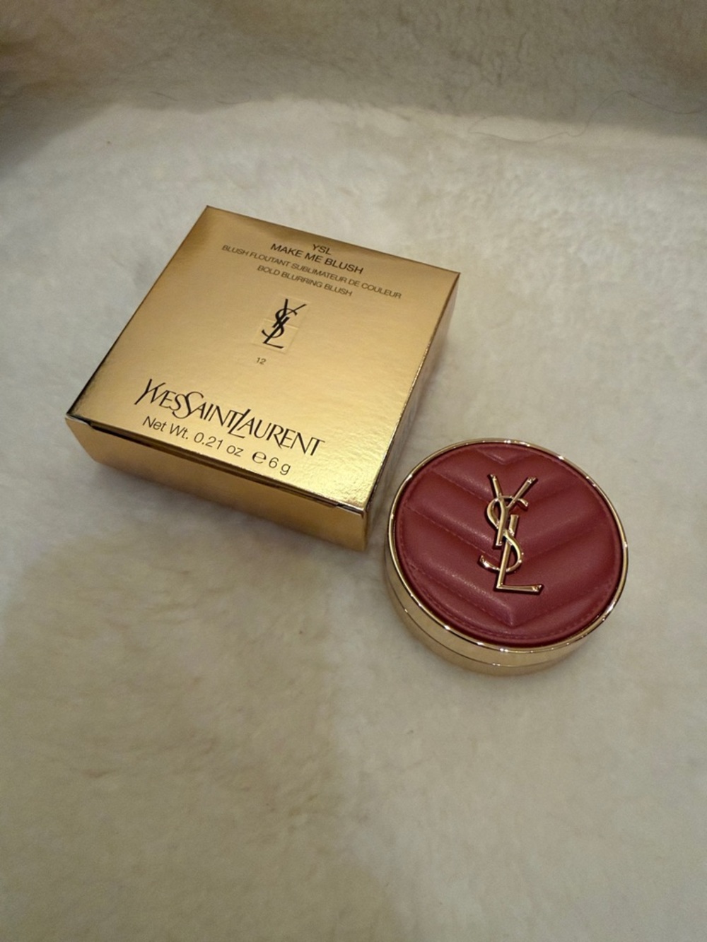 Ysl beauty make me blush bold blurring 12 honeymoon caramel shimmer *blogger